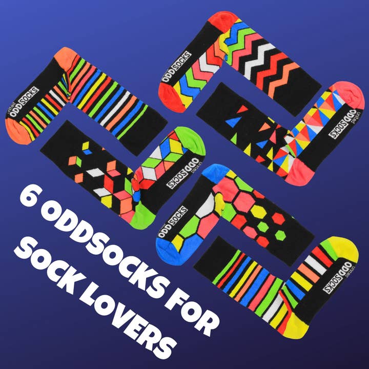 Sock Academy – Großhandel Socken - Unisex – SOCKS ADDICT | Geschenkbox mit 6 Odd Socks - United Oddsocks4