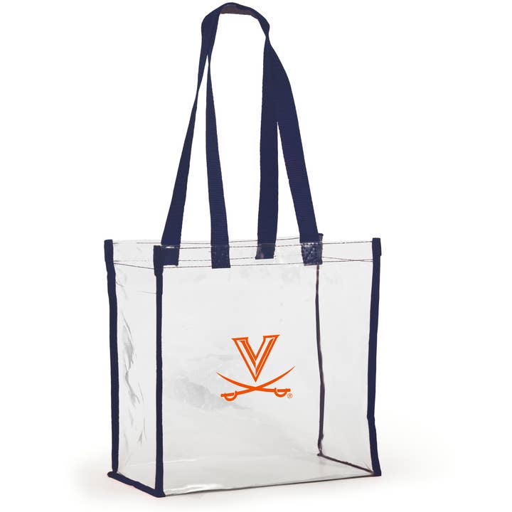 Clear Stadium Tote - University of Virginia for wholesale by Desden