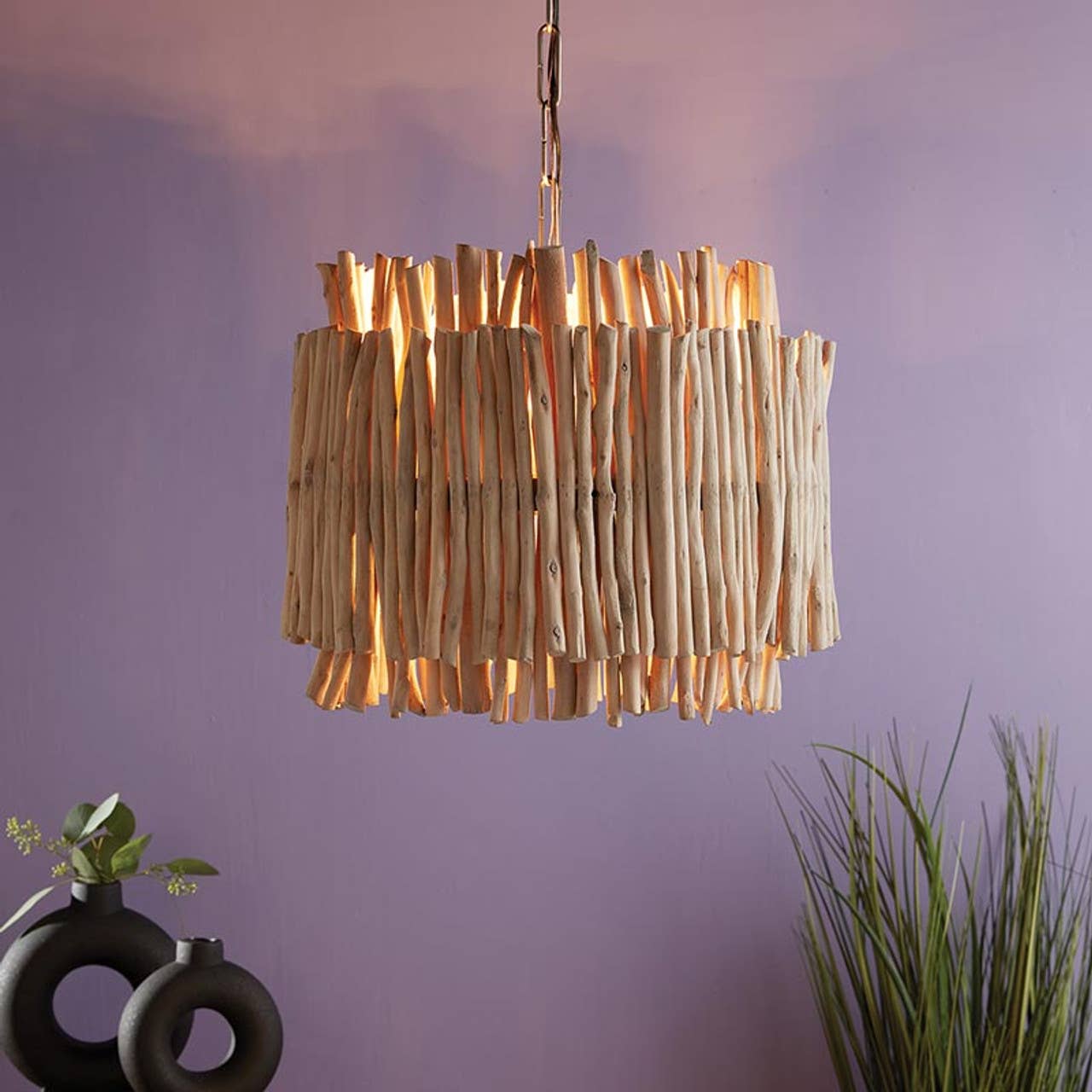 47th & Main (Creative Brands) - Wholesale Chandelier/Hanging Light - Antique Wood Pendant Light1