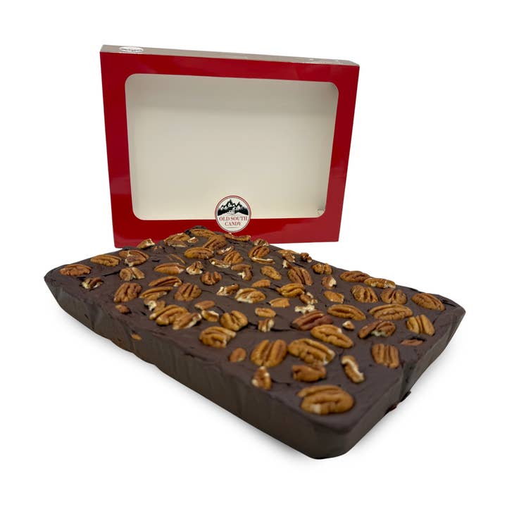 Dark Chocolate Pecan Fudge Slab - 6 Pounds! for wholesale by Old South Candy
