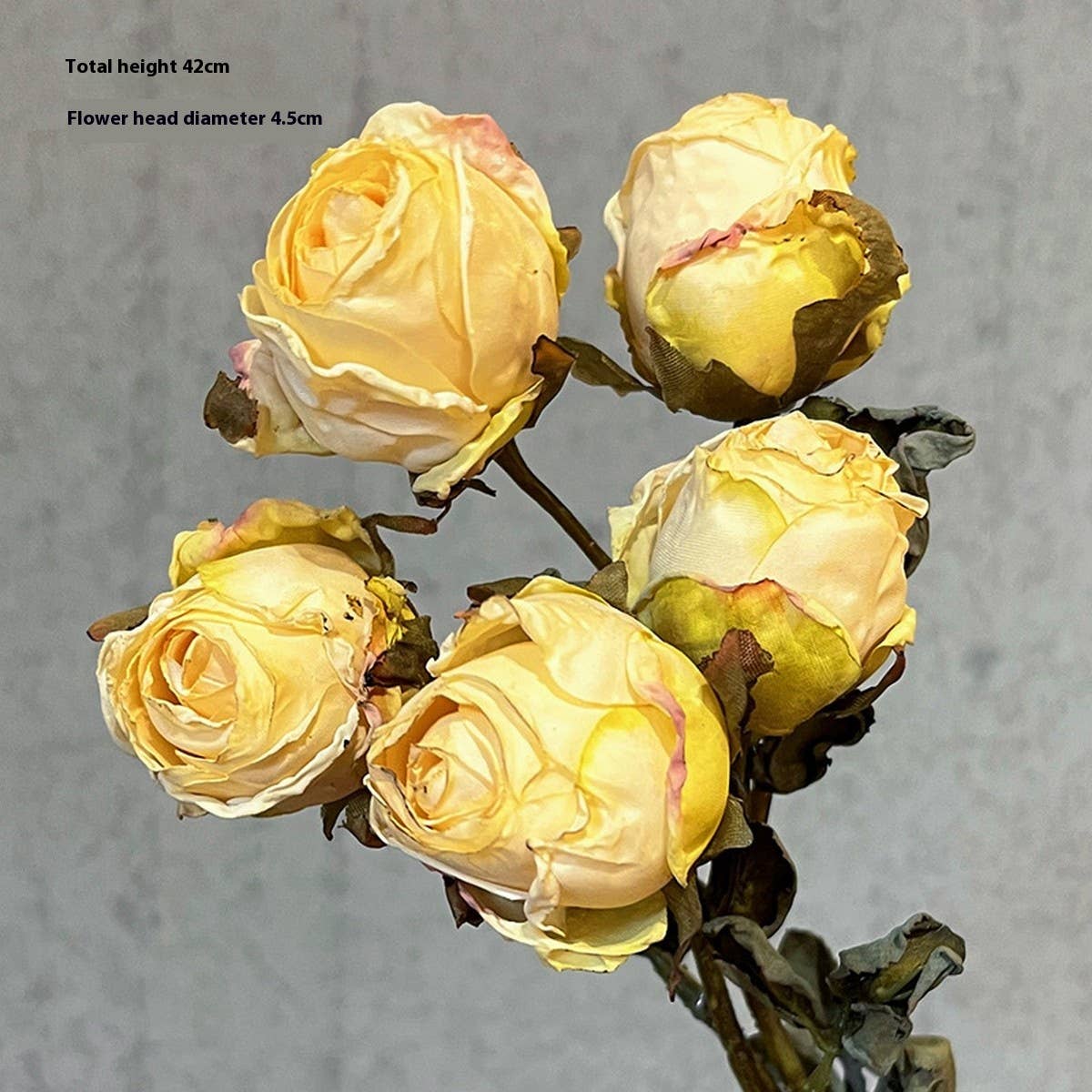 ACCITY - Wholesale Artificial Flowers - High-End Burnt Edge Rose Bouquet for Table Decor_CWMM658810