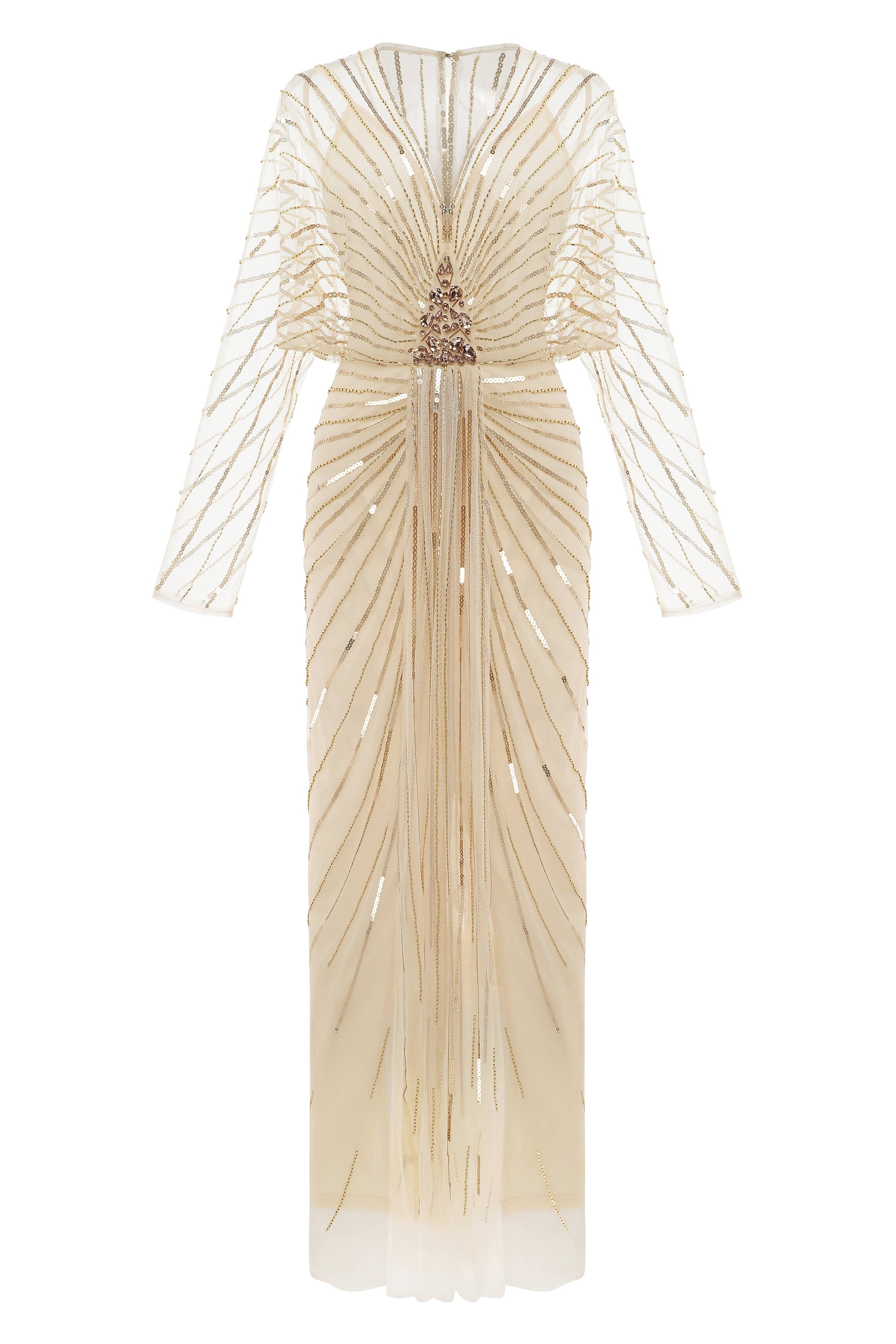 BABEYOND - Wholesale Gown - Women's - Zouzou Crystal-Encrusted Evening Gown7