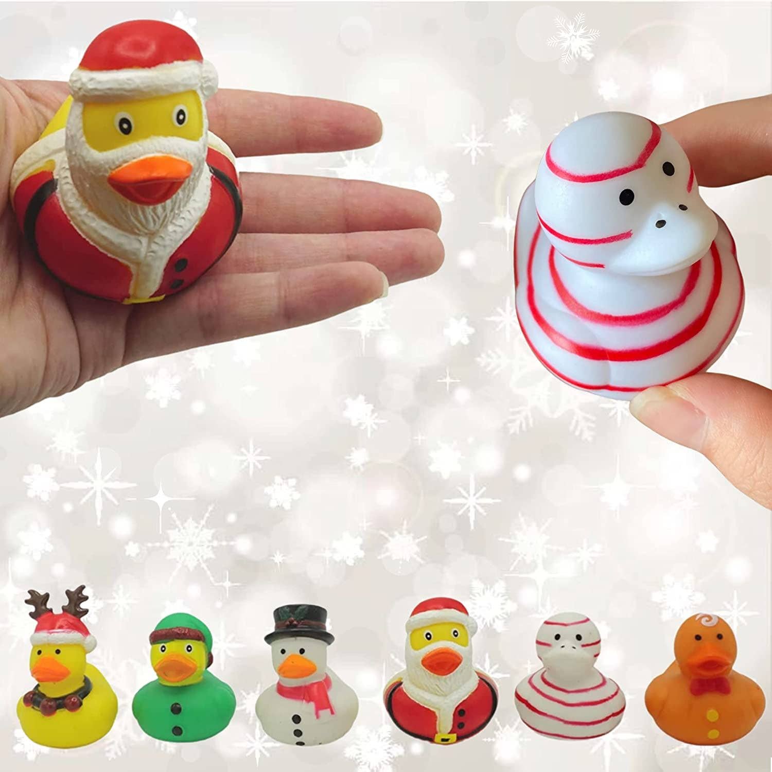 4E's Novelty - Wholesale Bath Toy - Baby - 4E's Christmas Rubber Ducks - 24 Pack Holiday Fun for Kids8