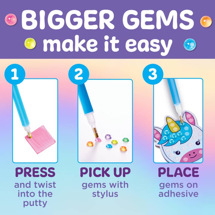 Faber-Castell / Creativity for Kids - Wholesale DIY Craft Kit - Kids - Bubble Gems Pearl Pals Disco Party Diamond Painting Kit