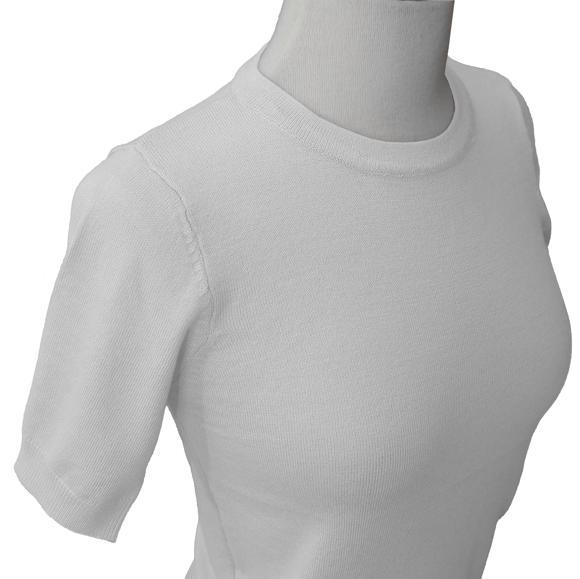 Mak – Engroshandel Strikket top - Dame – Halv-ærmet Crewneck Letvægts blød pullover Tee MK3664Y14