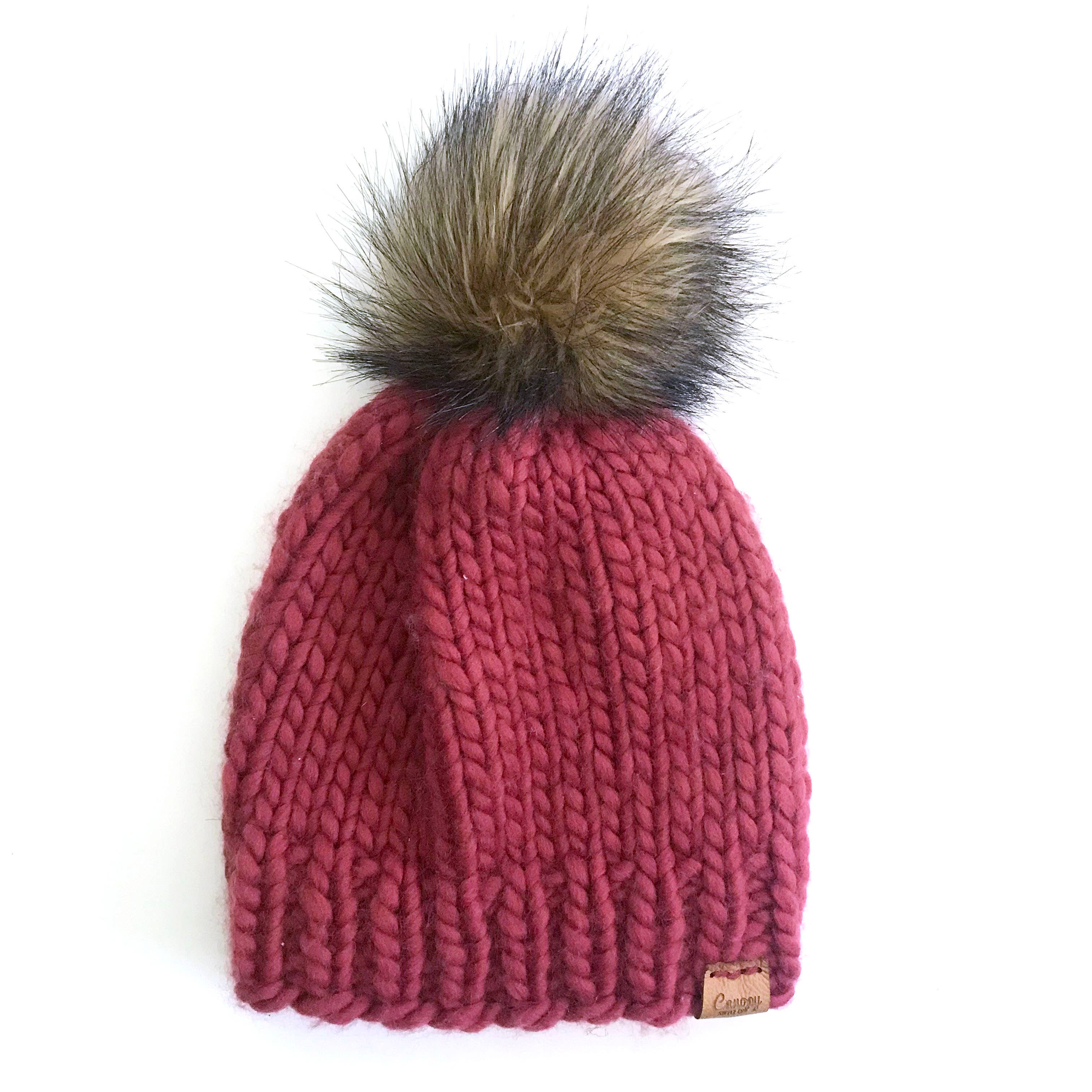 HyFASHION Ladies Melrose Cable Knit Bobble Hat With Faux Fur PomPom All Colours