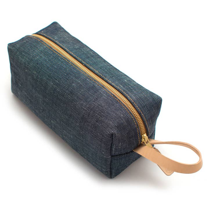 General Knot & Co. - Wholesale Toiletry Bag - Unisex - Japanese Denim Travel Kit