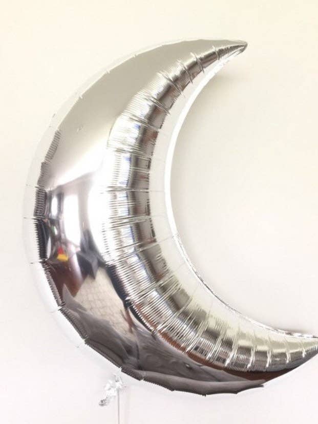 Ensemble de 5 ballons de lune argentés | Ballons d'anniversaire Galaxy pour la vente par Hullaballoons