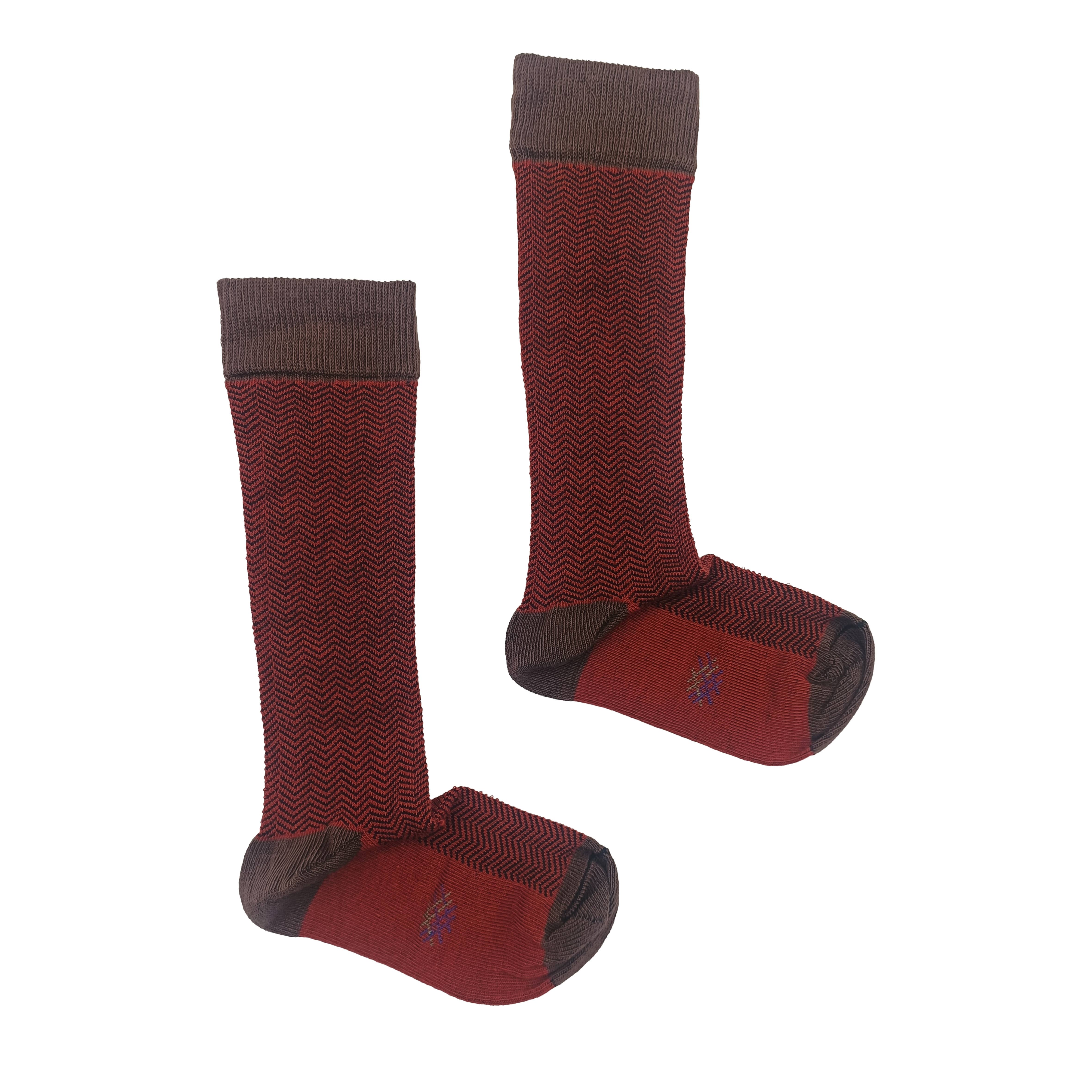 Cuba Chocolate MissCalcetin Kids High Shaft Espiga Cuba-Chocolate for wholesale on Faire1