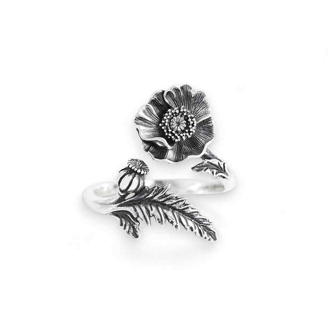 Nina Designs - Vente Bague de cocktail/de cérémonie - Bagues ajustables fleurs de naissance en argent sterling10