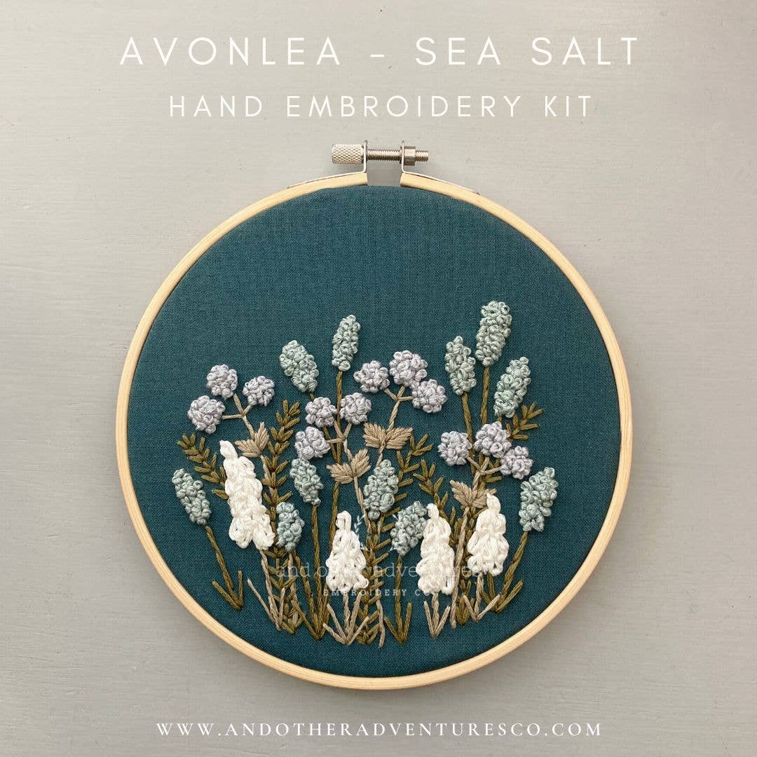 And Other Adventures Embroidery Co - Wholesale Embroidery/Cross Stitch Supplies - Hand Embroidery Kit - Avonlea in Sea Salt3