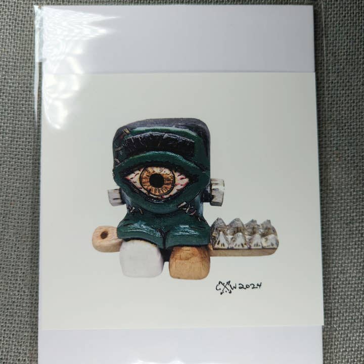 Chaos Woods - Wholesale Art Print - Frankenstein's Monster print - Cyclops with a toothbrush7