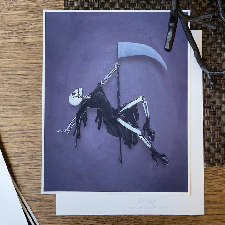 Impression sur la goule dansante | Galerie d'art murale alternative pour la vente par Art By Shennifr