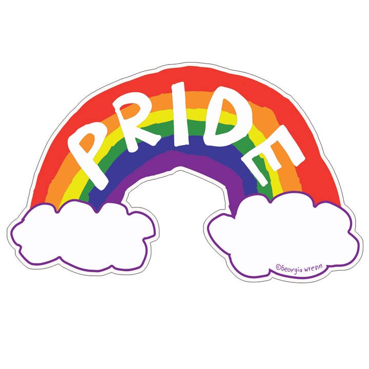 Pride Rainbow Sticker for wholesale by Georgia Made This