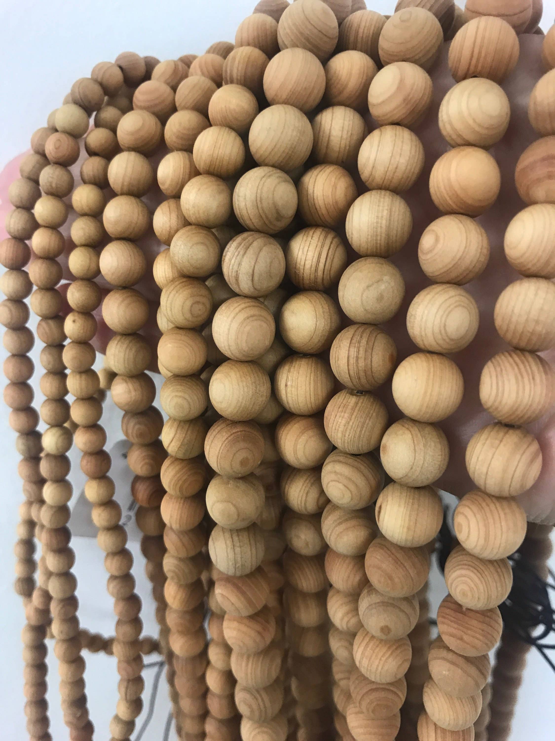 The Bead Bazaar - Vente Perle - Perles en bois de santal de 32 pouces, jolies perles en bois naturel Fo5