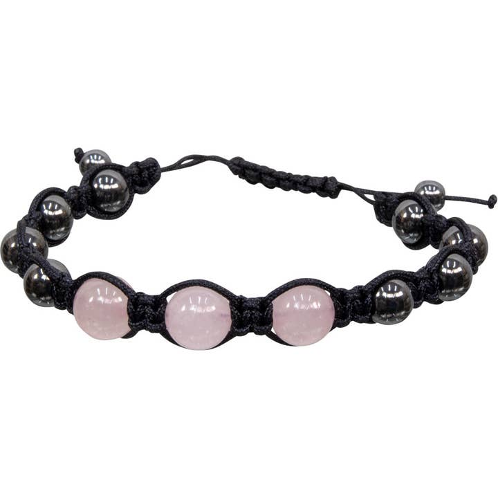 Magnetisk Hæmatit Armbånd - Rose Quartz (Hver) for engroshandel hos Kheops International