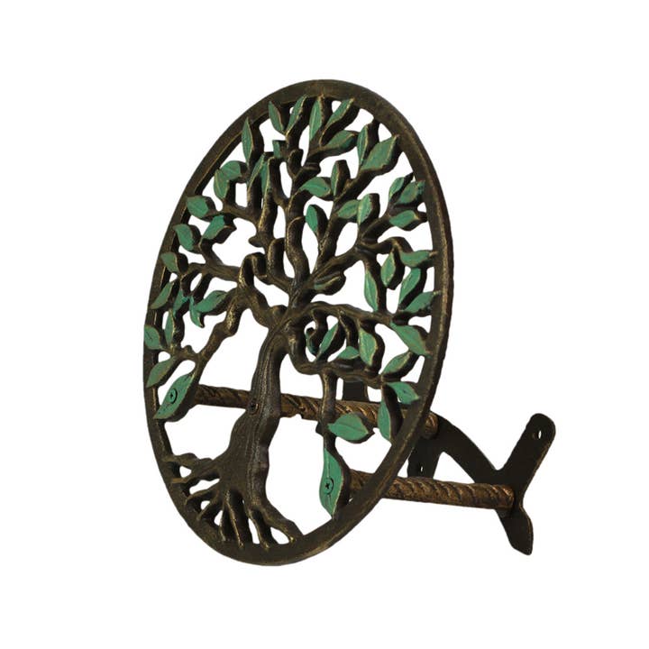 Zeckos - Wholesale Outdoor Ornament/Decor - Cast Iron Tree of Life Decorative Garden Hose Hanger 12-Inch2