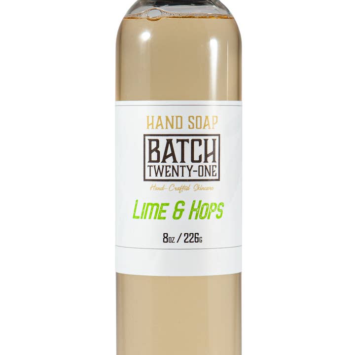 Lime & Hops Hand Soap 8 oz for wholesale by Batch Twenty-one