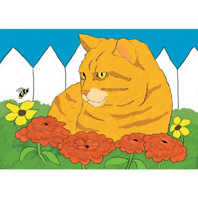 Cat with Bee Blank Card (4 bar) for wholesale by THE FOUND
