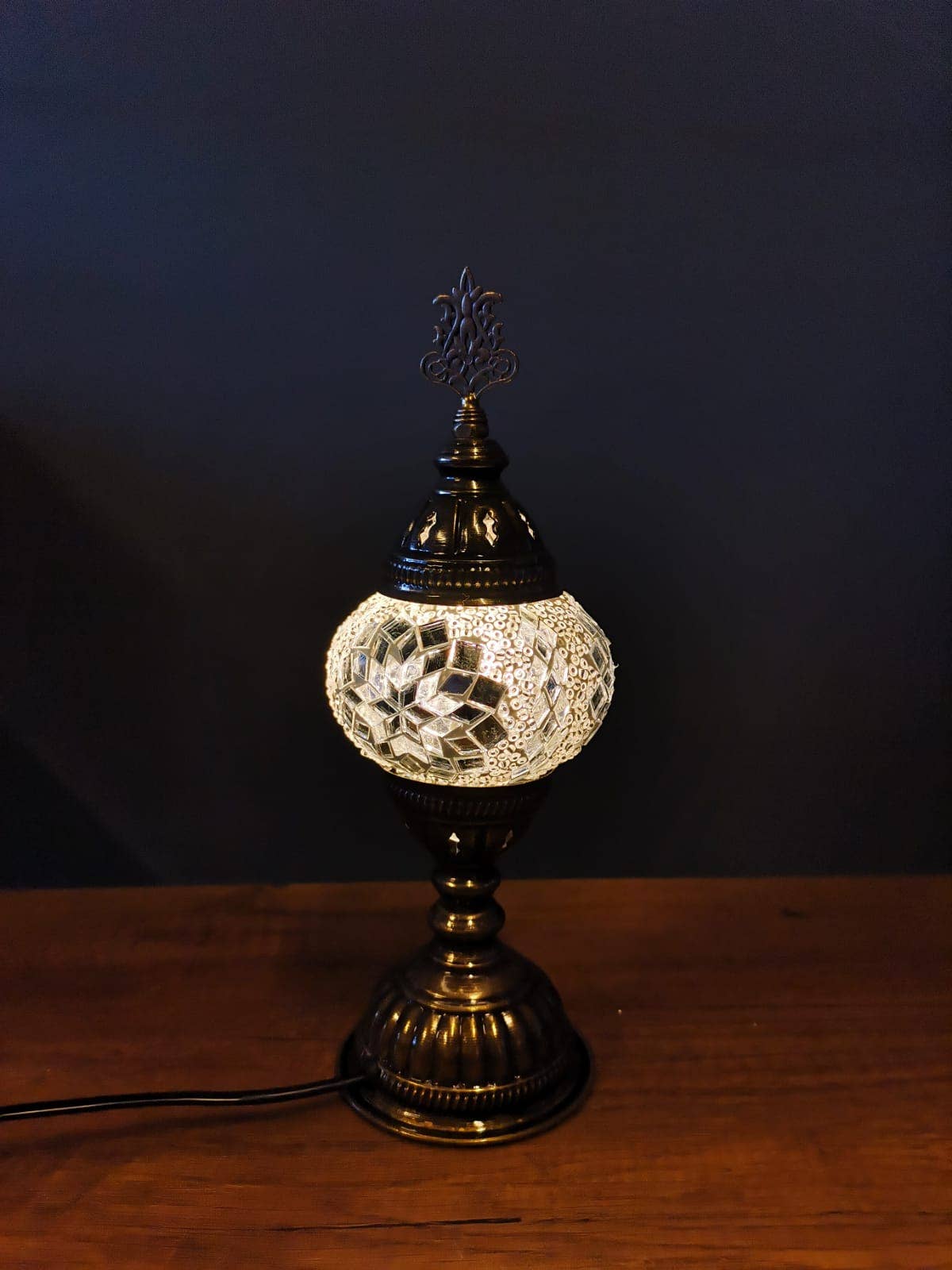 Import Corner - Wholesale Accent/Desk Lamp - 96311-20: BOXED TURKISH MOSAIC NIGHTLIGHT W/ 3"PRESSED SHADE10