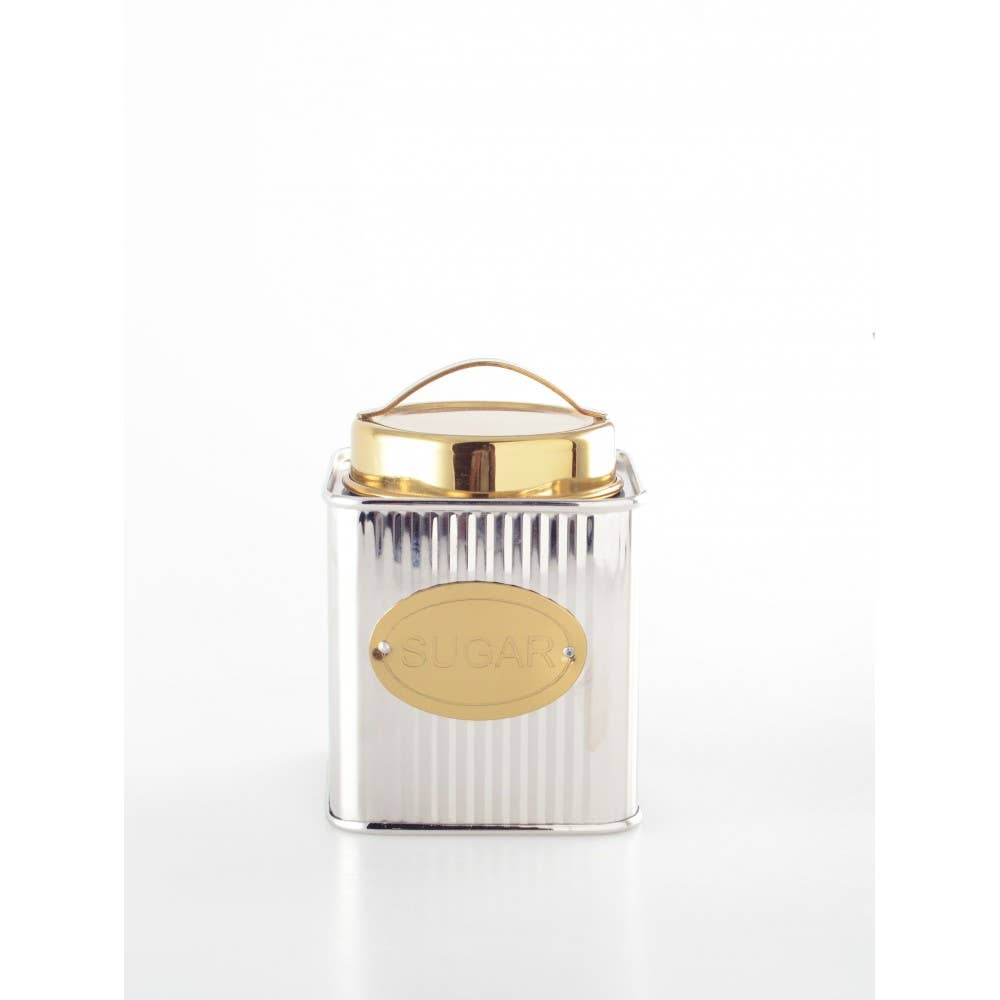 AULICA - Wholesale Canister - Silver and gold coffee box 10x10x10cm3