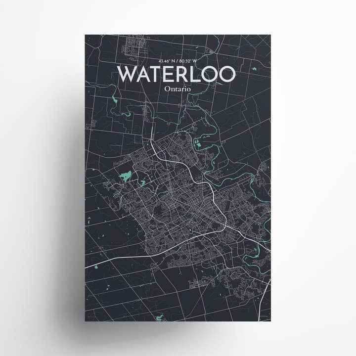 OurPoster.com - Wholesale Poster - Waterloo City Map Poster228