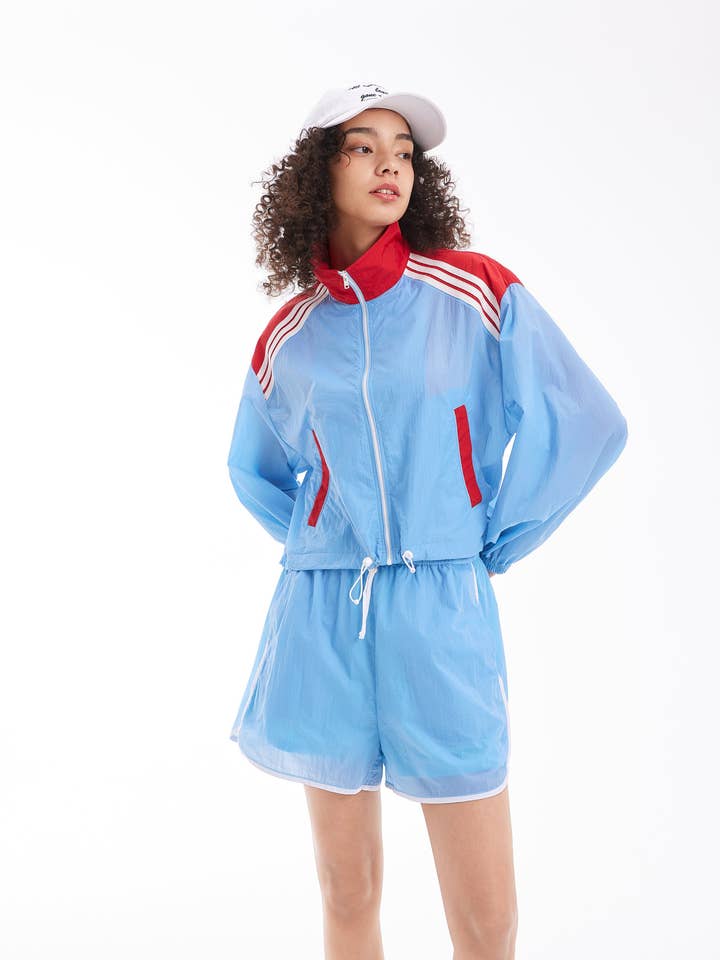 Chaqueta de protección solar con colores que chocan de moda para venta al por mayor de Urlazh