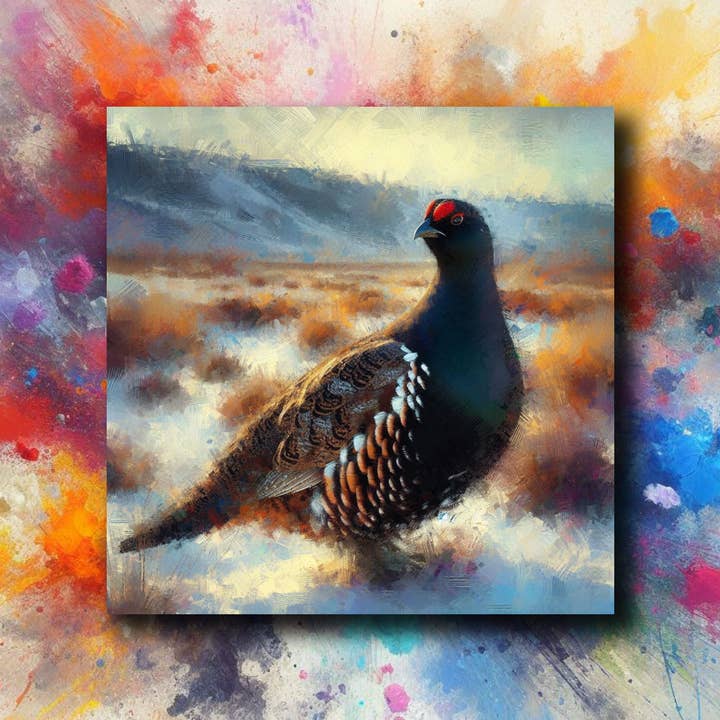 frostedgrey - Venta al por mayor Imanes - Imán para nevera Black Grouse, 55 x 55 mm