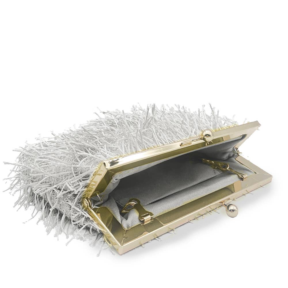 Belle Trading Ltd – Bolsa - Mulher por atacado – Clutch Louise com Fecho de Pressão e Brilho11