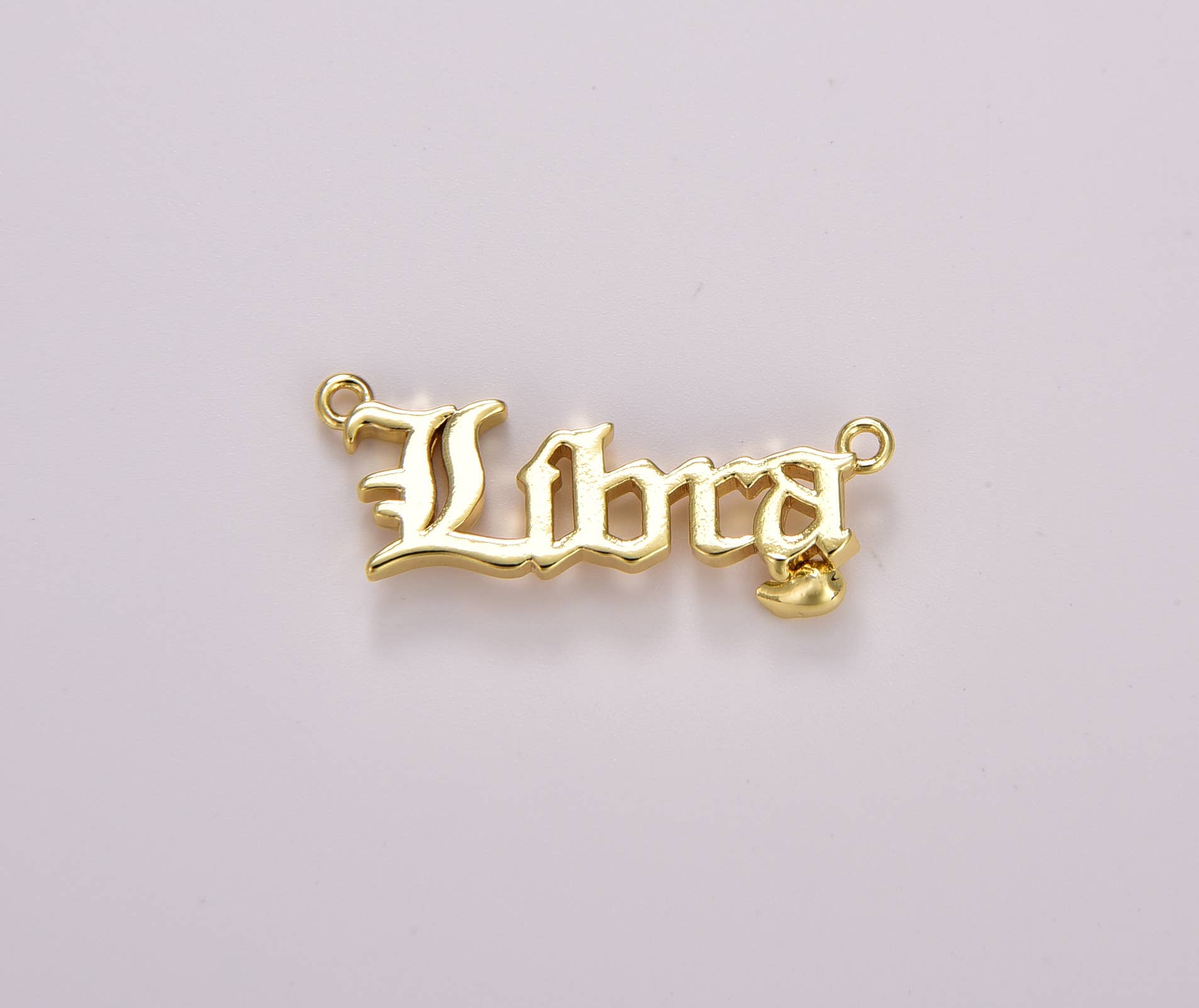 Beads Creation – wholesale Individual charm/pendant – Old English Font Astrology Zodiac Charms Connector, CN4396