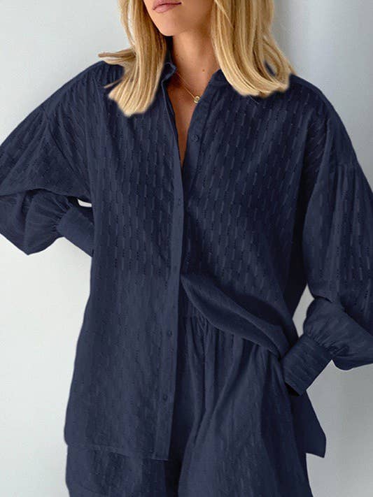 Miss Sparkling – wholesale Top & short set (NOT loungewear) – Women’s –  Two-Piece Shorts Set - Long Sleeve Top1