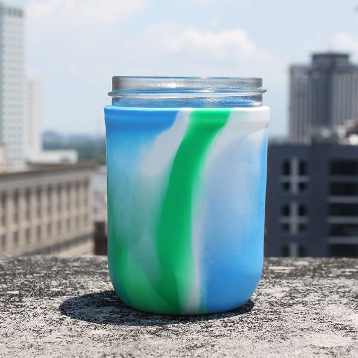 Frasco de pedreiro de silicone de 16 onças Koozie (disponível em várias cores) por atacado de Mason-Re