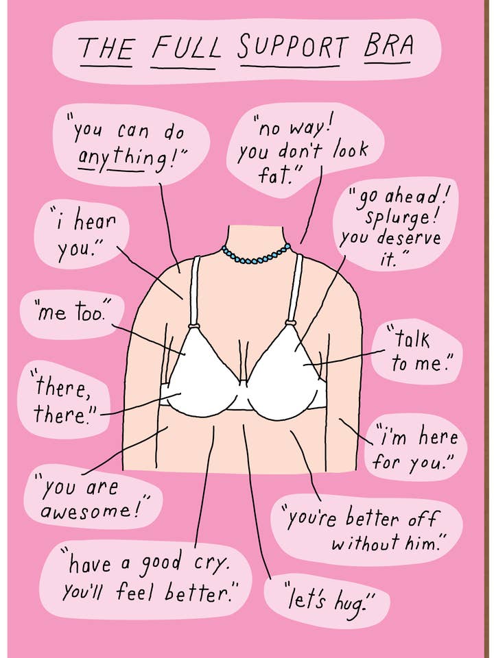 619 Full Support Bra (Any Occasion Card, Birthday Card) for wholesale by Clayboys Cards