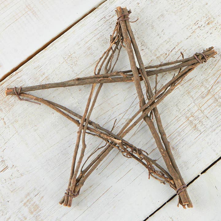 6" x 6" - Natural Rattan Twig Vine Star for wholesale by Factory Direct Craft