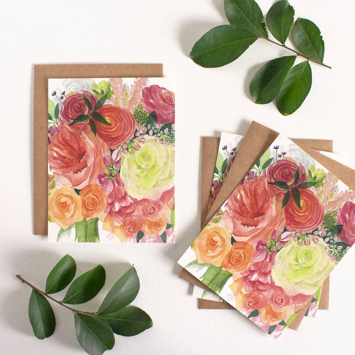 Spring Blossoms - Tarjeta de felicitación (8 unidades) para venta al por mayor de May We Fly