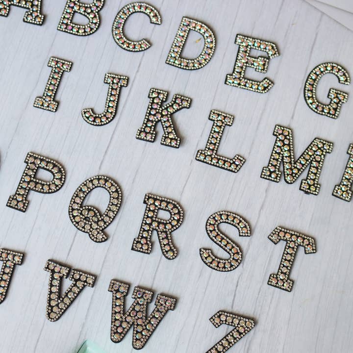 DrifWoo - Wholesale Patch - 26 Pcs Pearl Rhinestone Letter Patches Set Clothes Slipper5