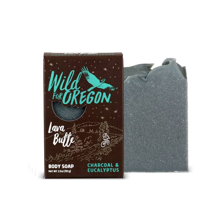 Wild for Oregon - Wholesale Bar Soap - LAVE BUTTE Charcoal & Eucalyptus1