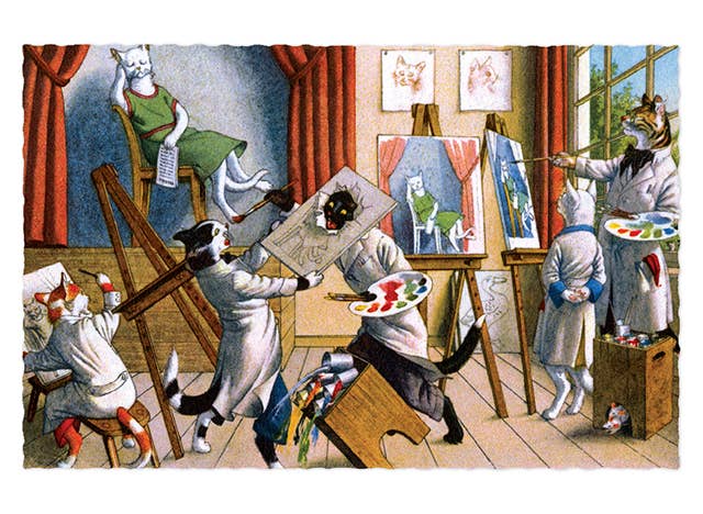 Laughing Elephant - Wholesale Postcard - Delightfully Dressed Cats - Everyday Boxed Postcards35