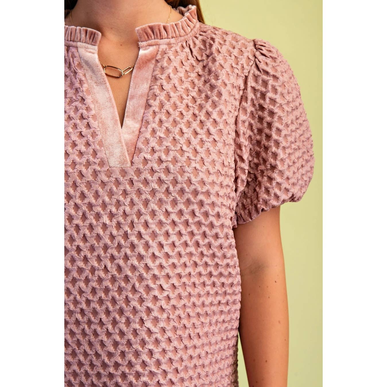 STYLE USA - Wholesale Tunic - Women's - NEW Textured Puff Sleeve Top9