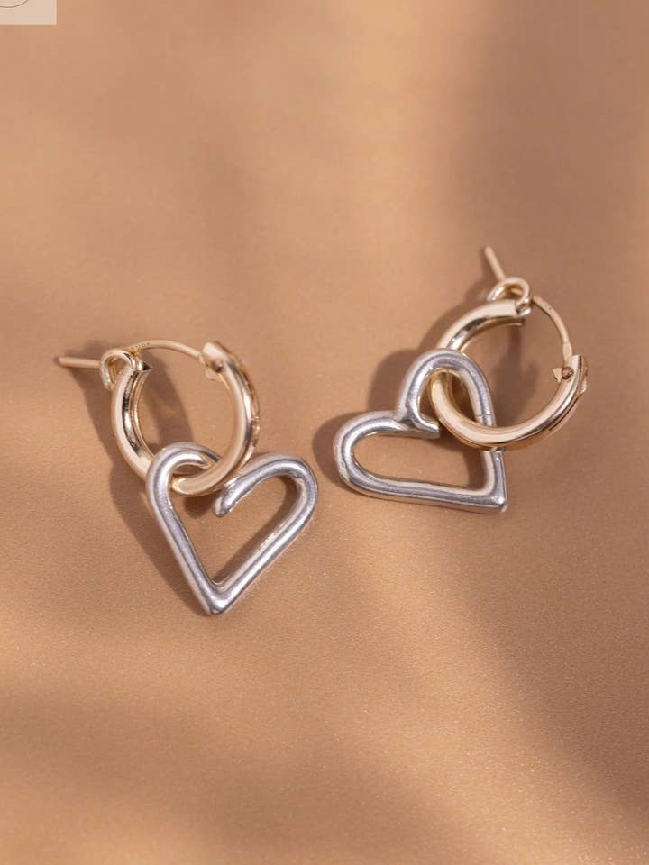 Heirloom Heart Hoops for wholesale by xo, Mango