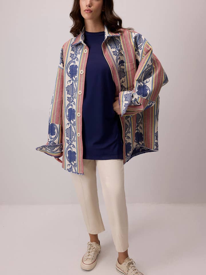 Navy Blue LONG VISCOSE TUNIC for wholesale on Faire1