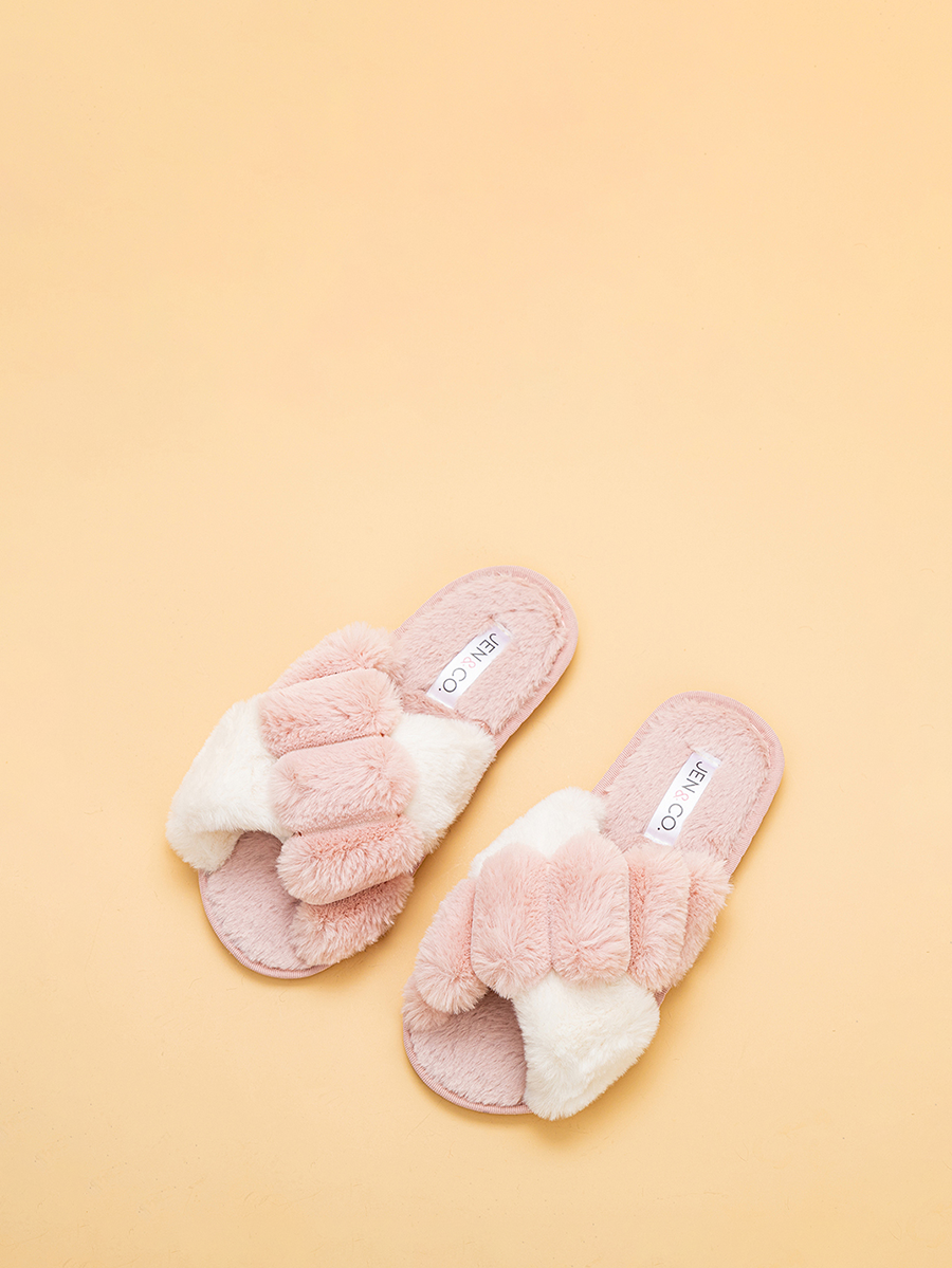 JNC RT (Jen & Co. Outlet) - Wholesale Slippers - Women's - SLP2120 Amanda Two-Tone Slippers2