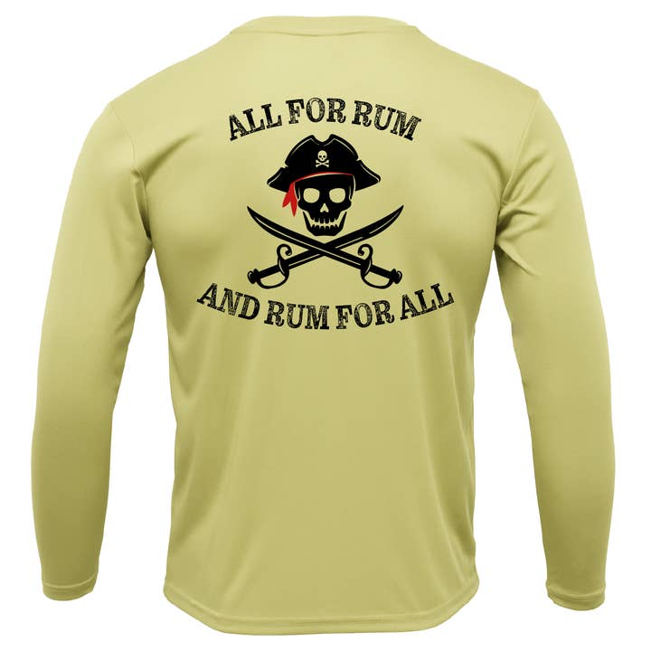 Camicia Saltwater Born «All for Rum and Rum for All» a maniche lunghe UPF 50+ Dry-Fit per la vendita all'ingrosso da parte di Saltwater Born