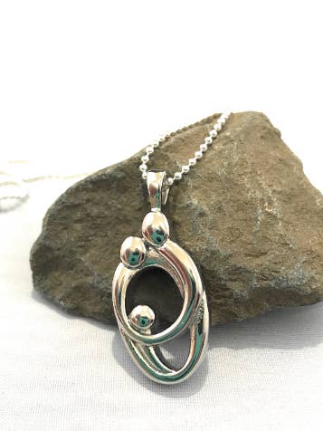 Keepsake Necklace Family Pendant CREMATION Urn for ASHES or hair locket with custom display stand by Weathered Raindrop for wholesale by Weathered Raindrop