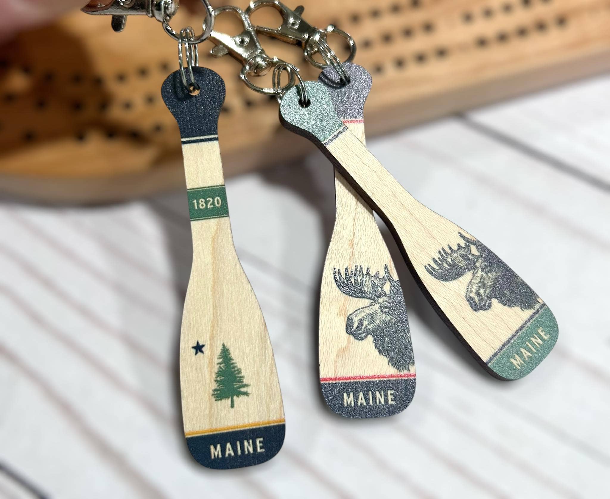 Cast & Carve - Vente Porte-clés – unisexe - Porte-clés de pagaie d'État1