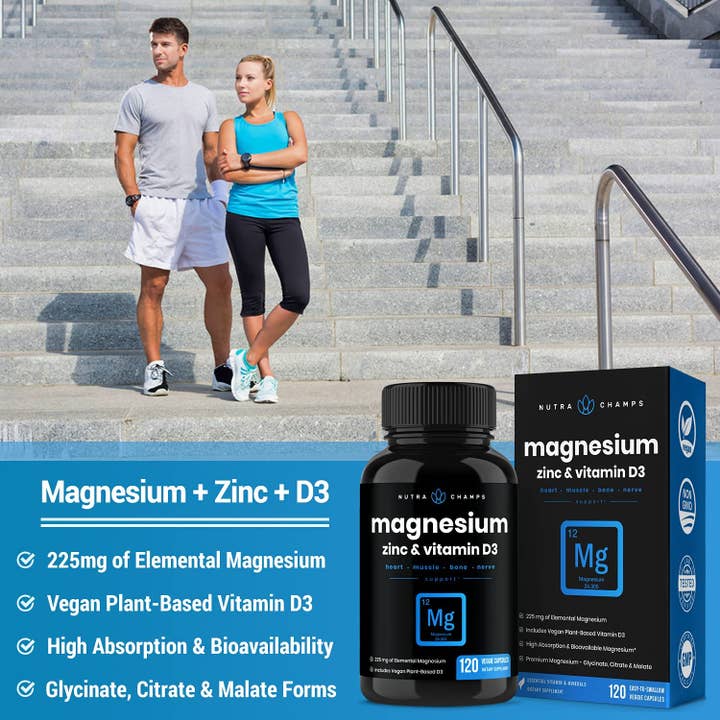 NutraChamps - Wholesale Oral Supplement/Vitamin - Magnesium, Zinc & D3 Capsules4