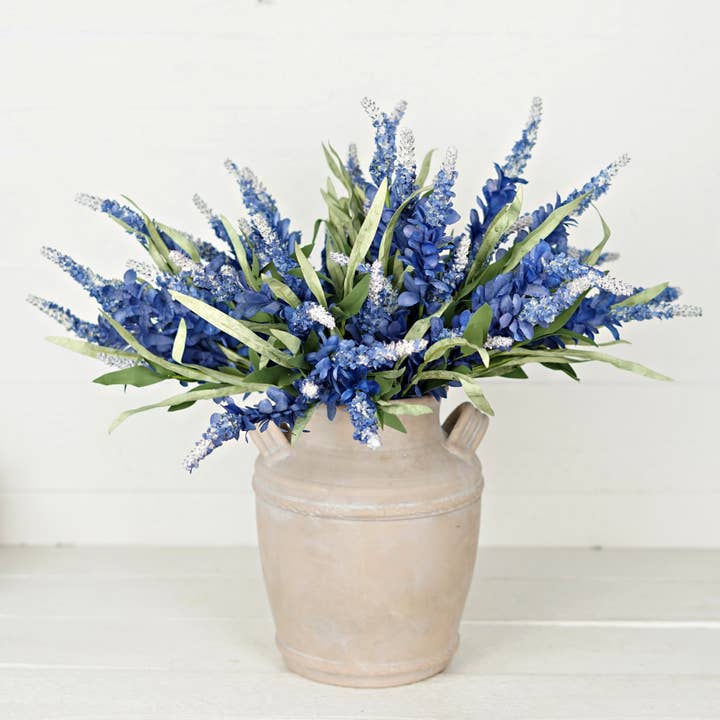 Impressive Enterprises, Inc. - Wholesale Artificial Flowers - 35605-20in Bush-Blue Bonnet Flower with Heather