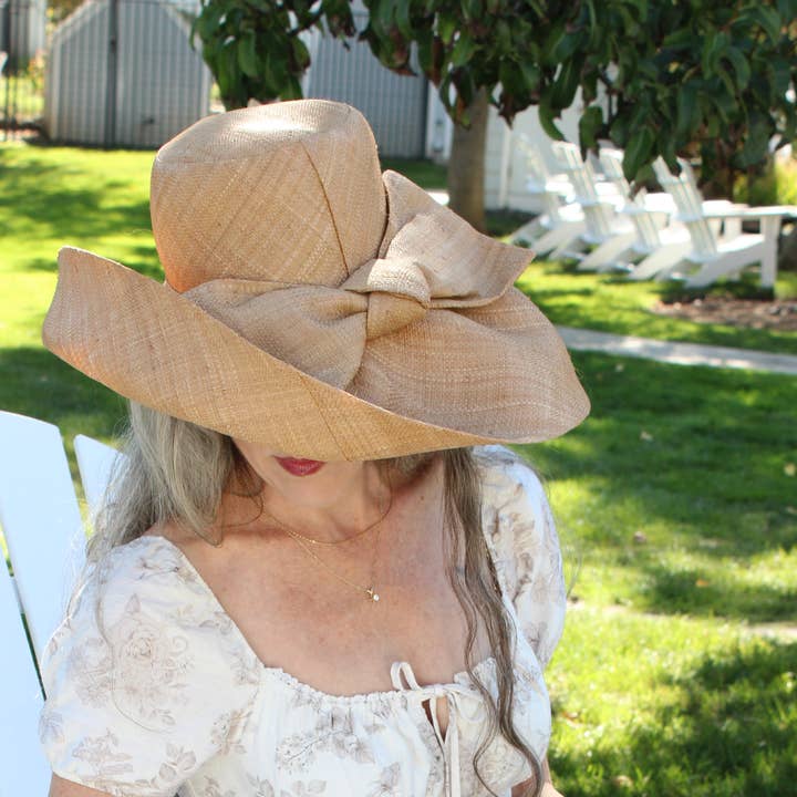 Shebobo - Vendita all'ingrosso Cappello di paglia - Donna - Cappelli di paglia Shebobo con tesa larga da 12,7 e 17,8 cm e grande fiocco tinta unita6