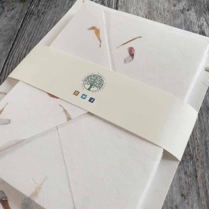 The Natural Paper Company - Wholesale Stationery/Notecard Set - Aster - Floral Handmade Paper and Envelope Set3