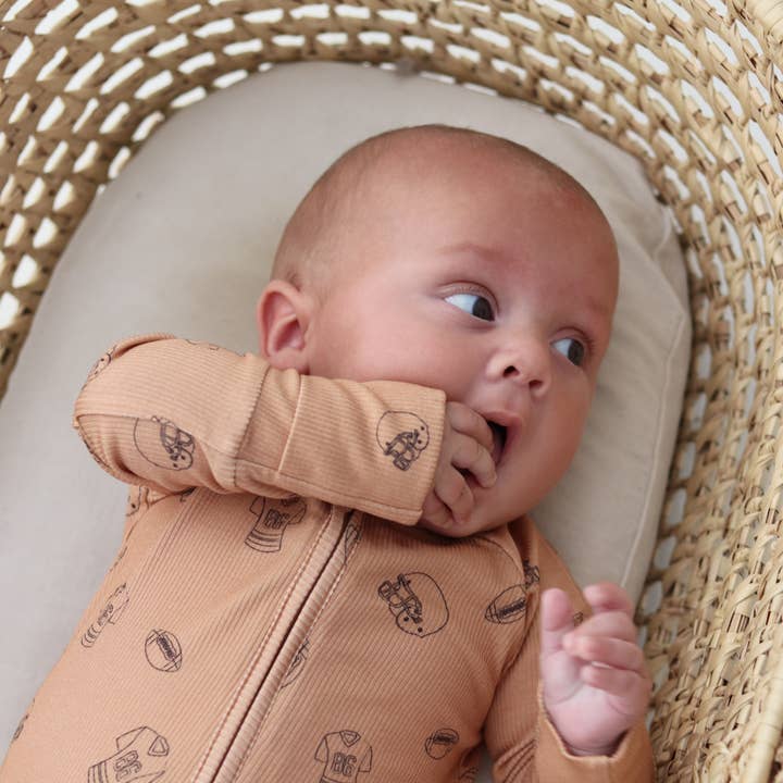 Honeycomb Goods - Wholesale Sleepsuit - Baby - Little Linebacker Zip Pajamas0